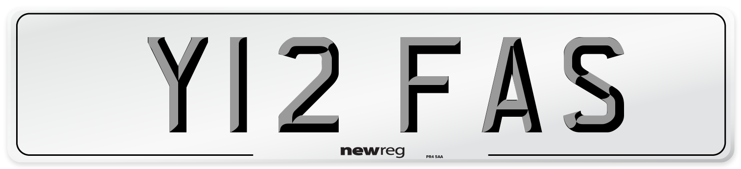 Y12 FAS Number Plate from New Reg